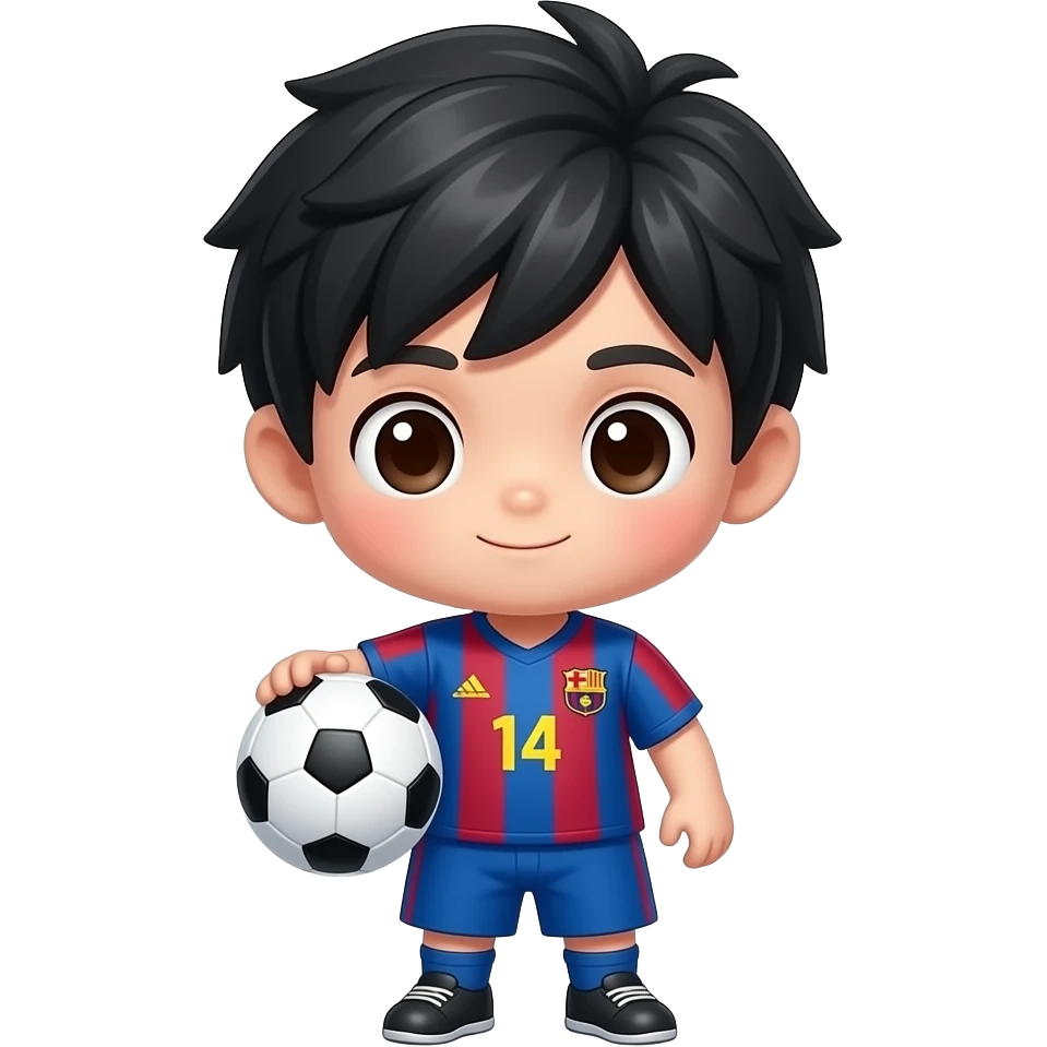 Help me create kawaii soccer boy black hair emotes for twitch more chibi or anime emoji
