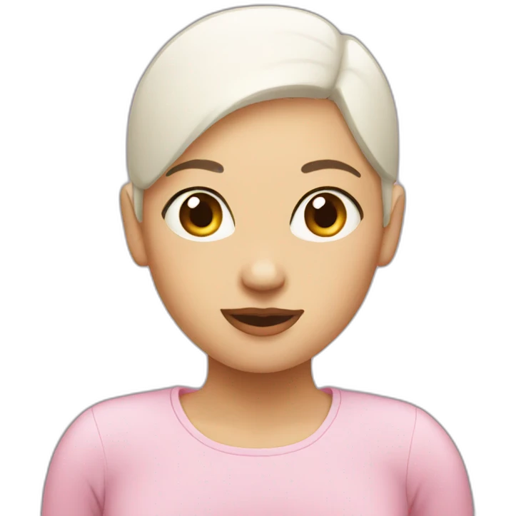 bald girl standing emoji