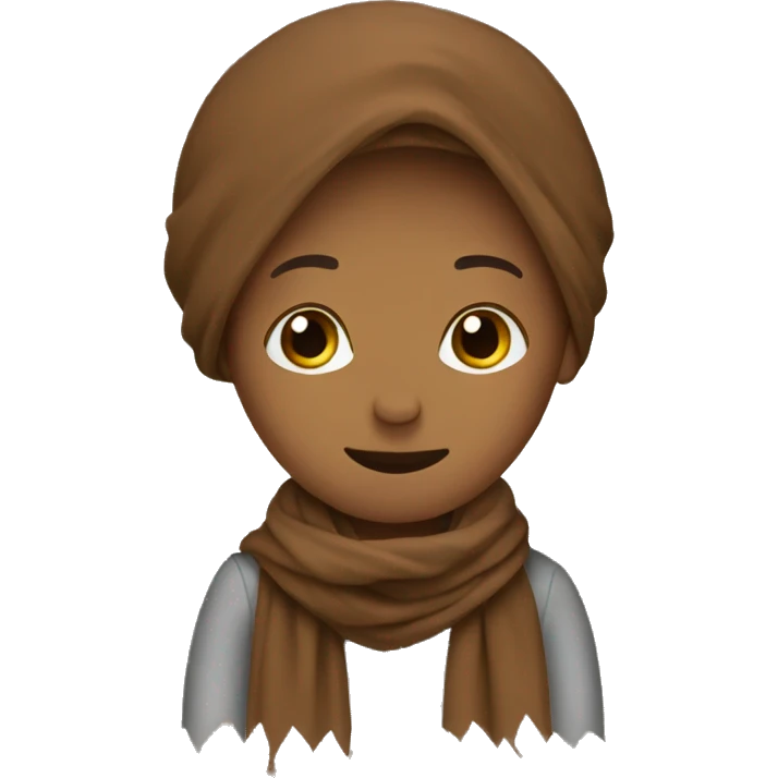 Brown scarf fall emoji