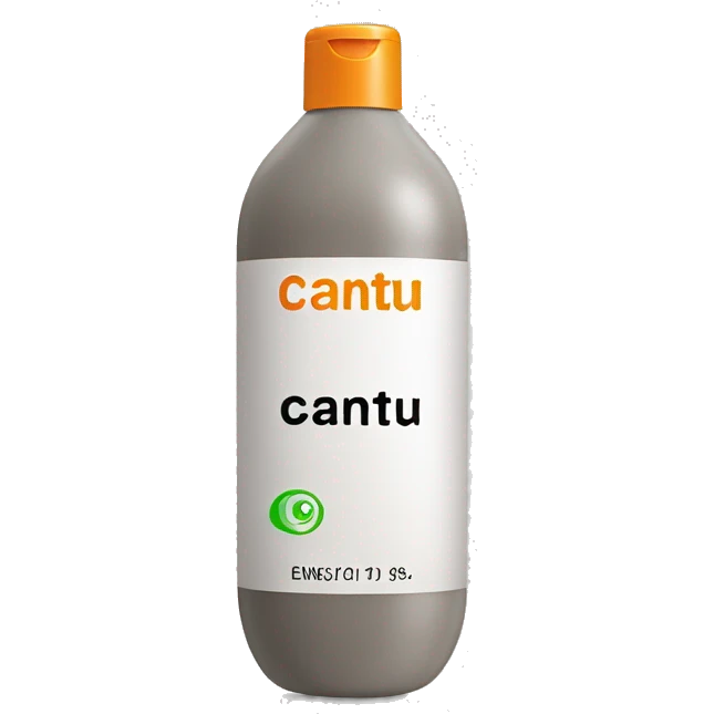 narrow bottle of hair conditioner with a label that says cantu emoji