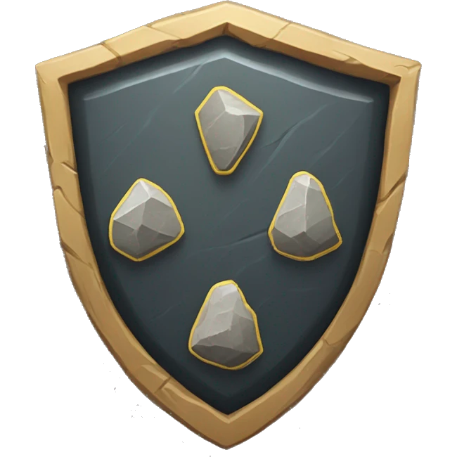 Stones and rocks family shield emoji