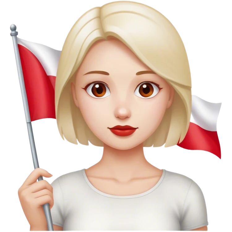 woman with poland flag emoji
