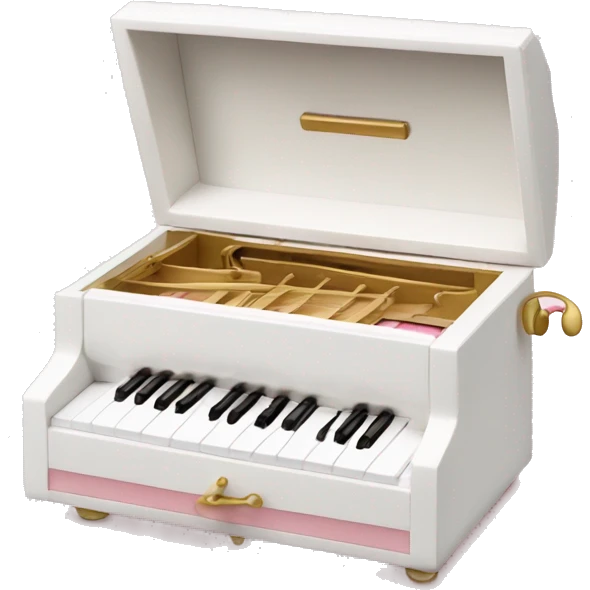 White and light pink music box emoji