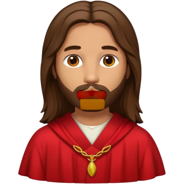 Jesus like the red robe Jesus painting emoji