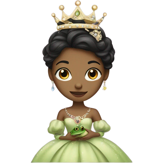 Princess with frog face emoji