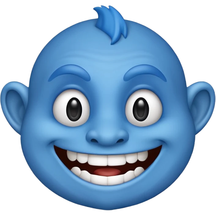 Blue emoji meme troll emoji