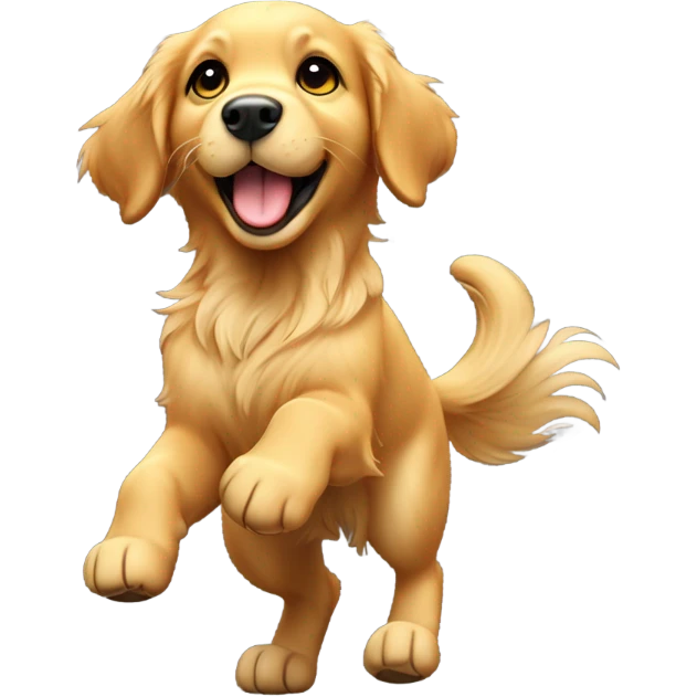 golden retriever dancing emoji