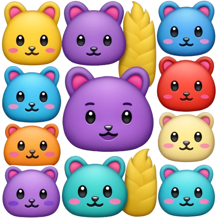 fuzzy felt emoji