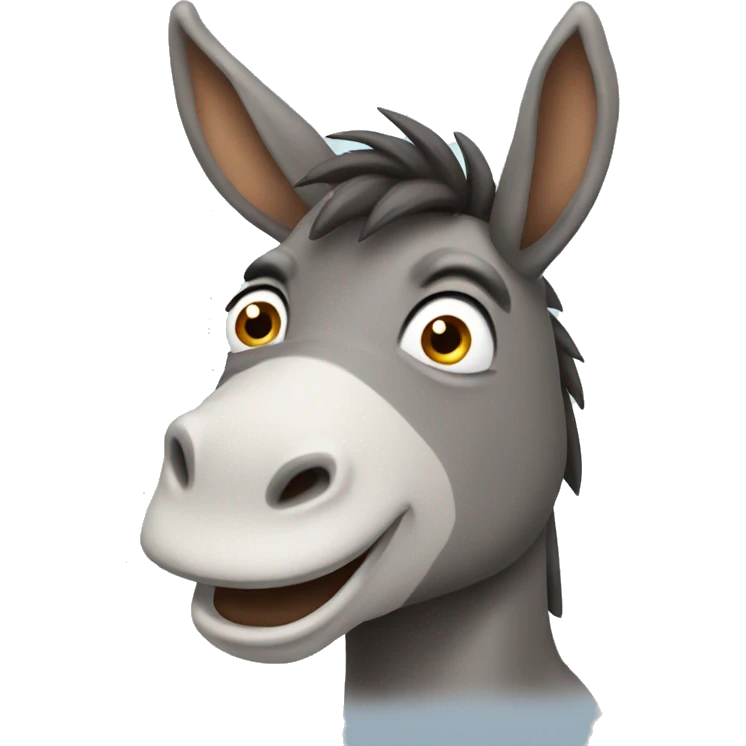Donkey with smile emoji