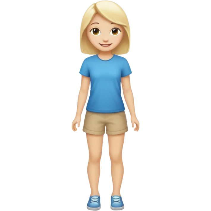 cute girl fuul body with blonde hair emoji