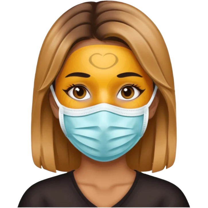 chica usando una mascarilla  emoji