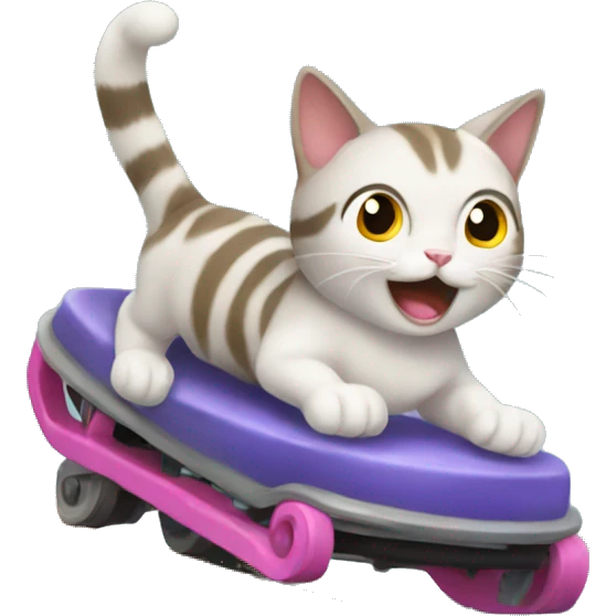 cat on a rollercoster emoji