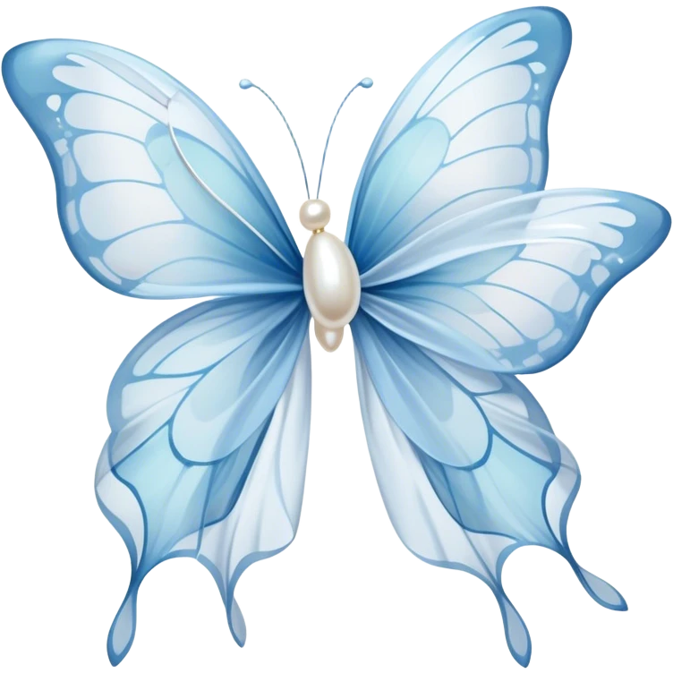 A pair of ethereal butterflies, their wings painted in soft shades of powder blue and pearl, dance around a sheer chiffon ribbon caught in a gentle breeze. The ribbon, tied loosely into a bow, trails across a marble surface, its ends curling like whispers of forgotten dreams. The scene is bathed in the golden light of the late afternoon sun.
 emoji