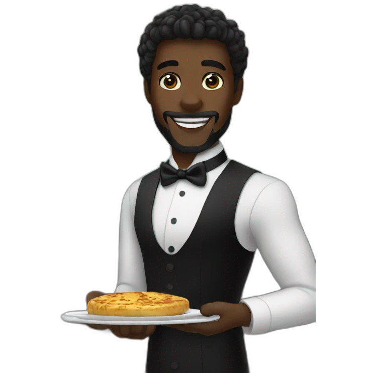 black panther as a waiter emoji