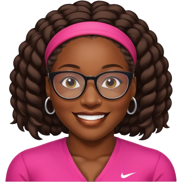serina williams with glasses emoji