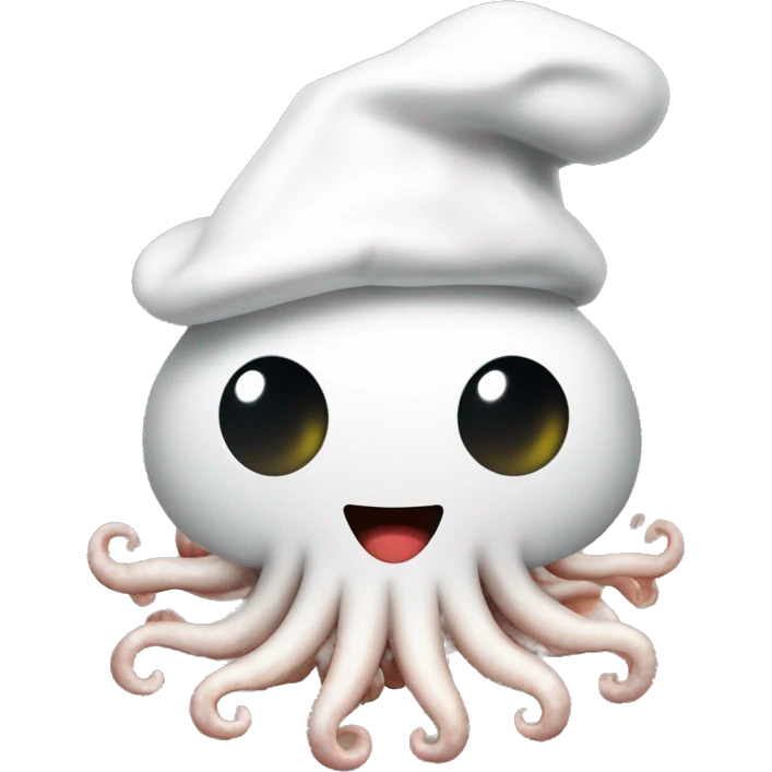 squid with chef's hat cooking emoji