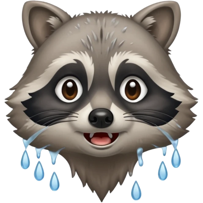 
the raccoon is crying emoji