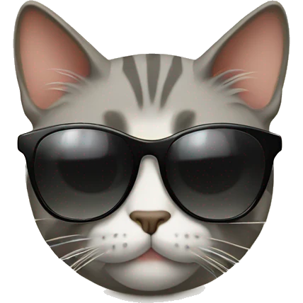 Cat with sunglasses emoji