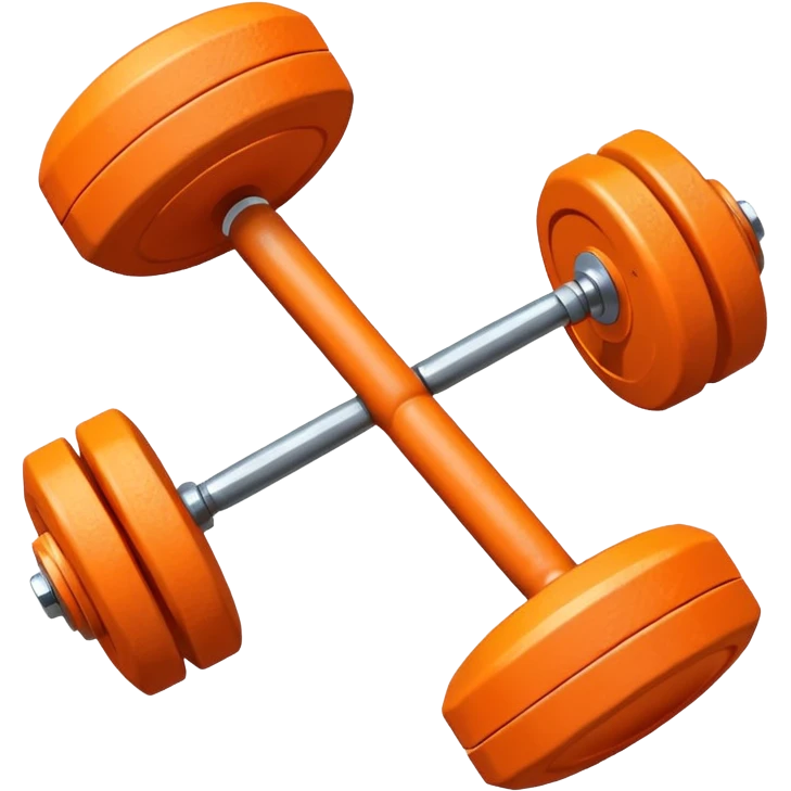 orange barbell dumbell emoji