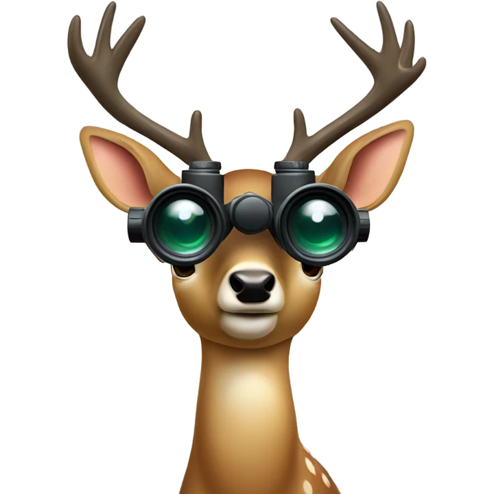 Deer with binoculars emoji