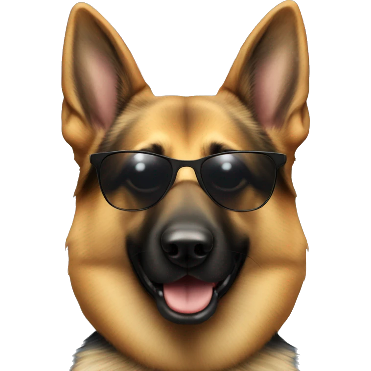 German shepherd wearing sunglasses  emoji