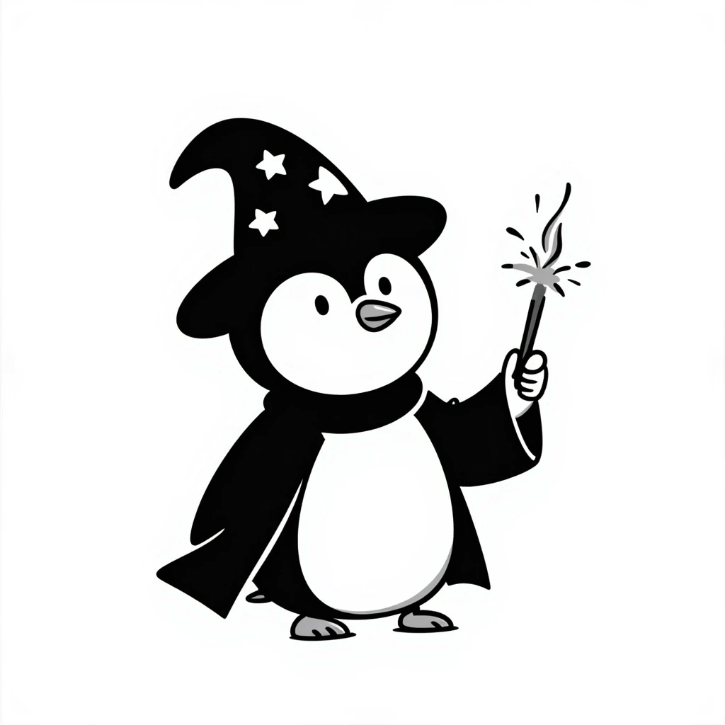 Penguin Wizard emoji