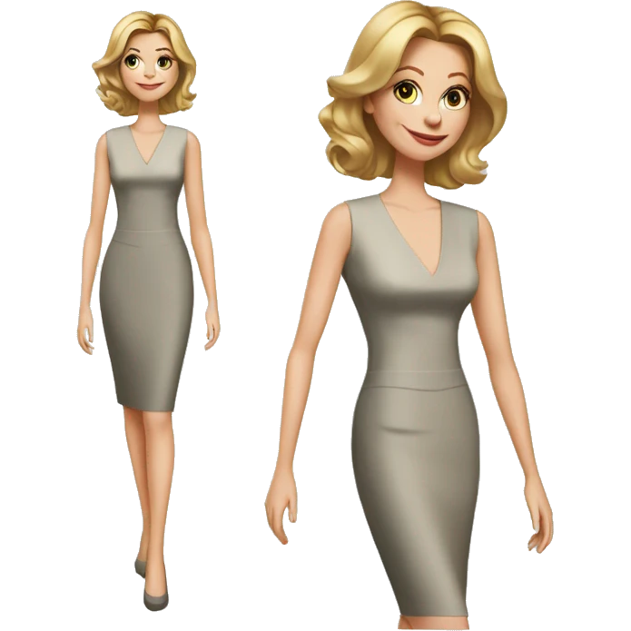 Claire Dunphy from Modern Family, Polished, tailored sheath dress, Mother, portrait emoji
