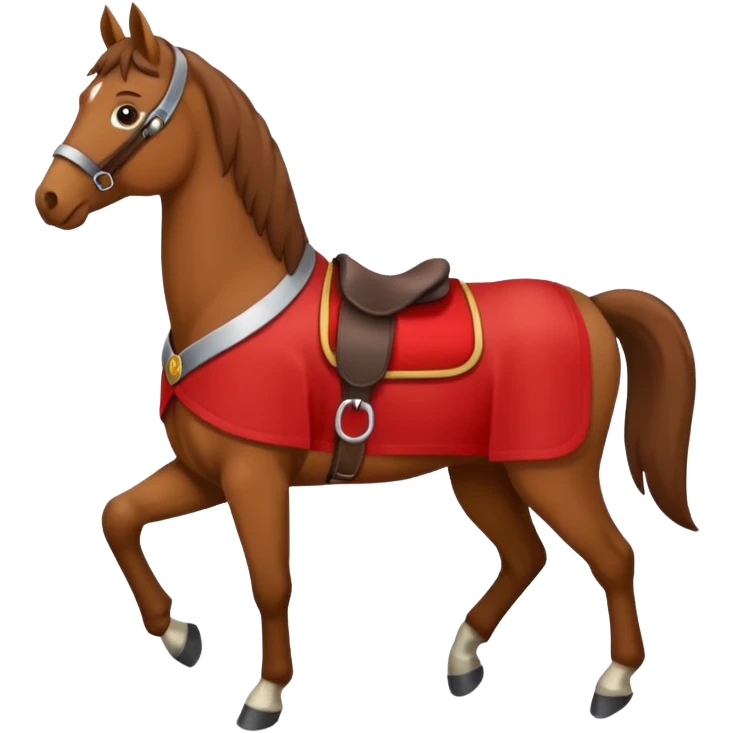 horse with red shirt emoji