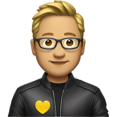 black leather jacket Jensen Huang style without a person emoji