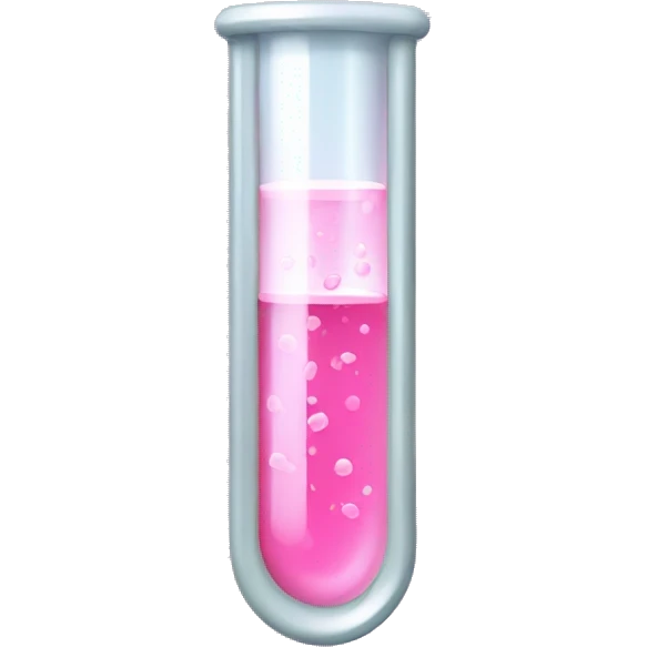 Test tube filled by light pink liquid emoji