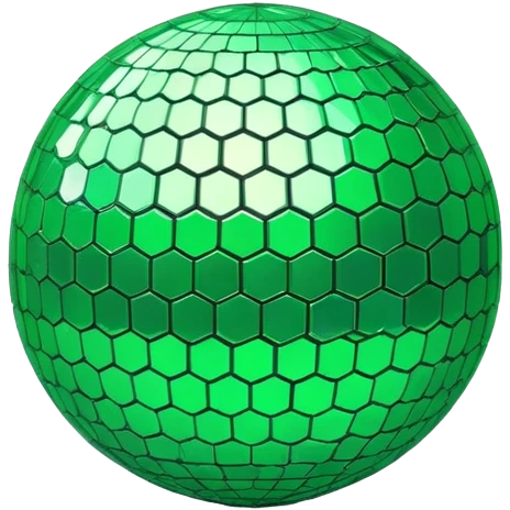 green disco ball emoji