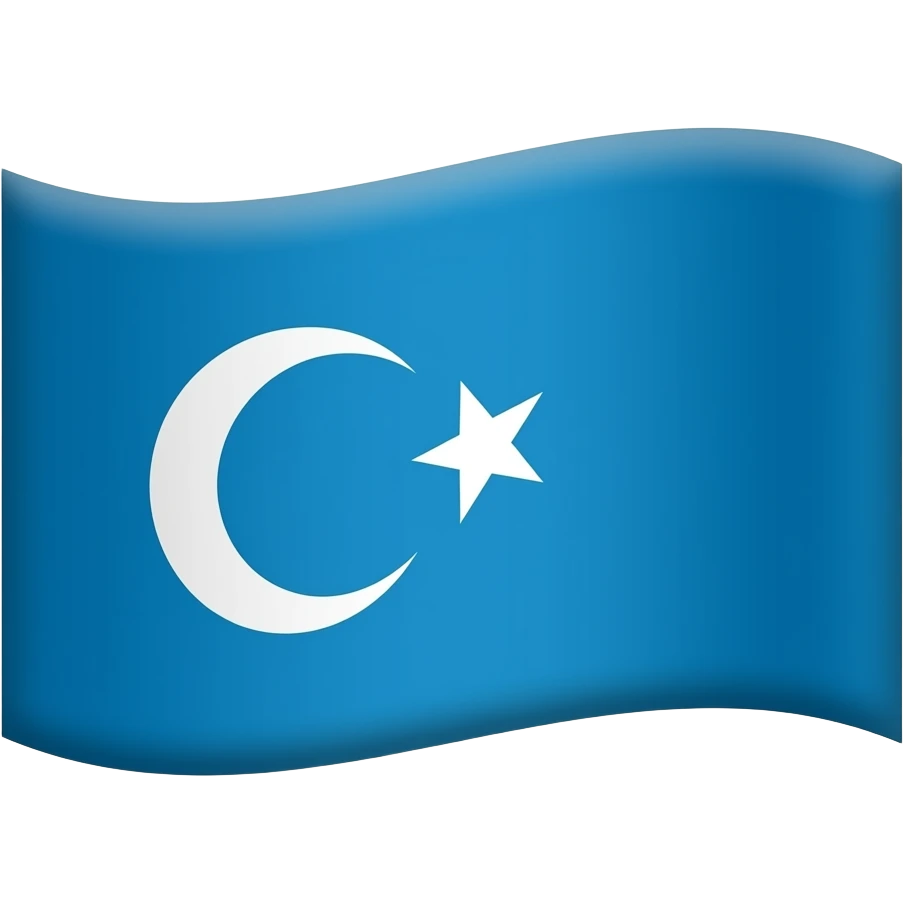 Blue Turkish flag emoji