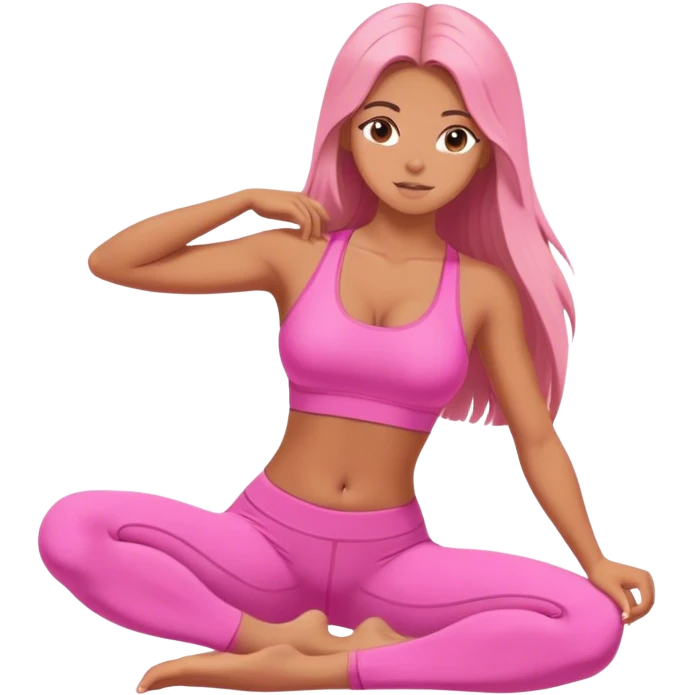 Pink pilates girl emoji