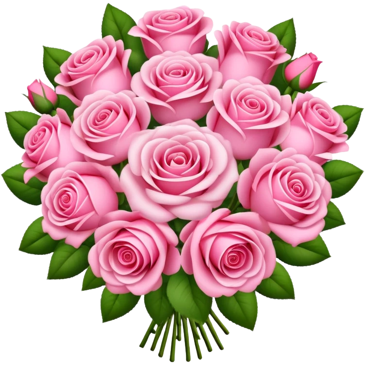 Huge pink flower bouquet with different flowers and pink tones and roses emoji