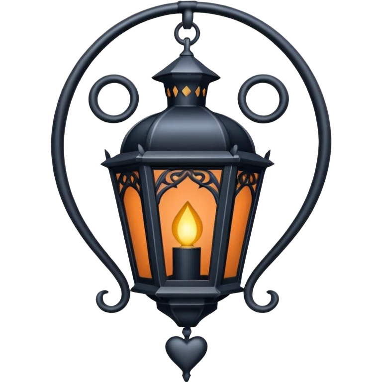 heart with gothic lantern emoji