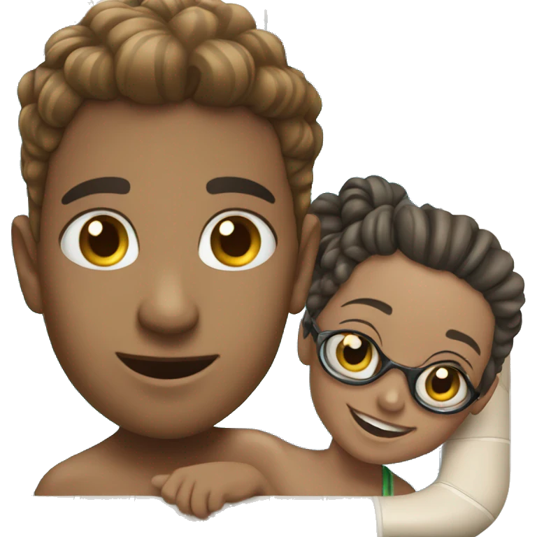  boy  and girl in pool emoji