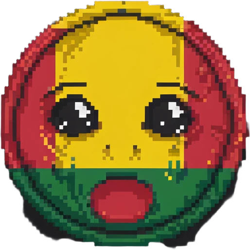 crying emoji face with Afghanistan flag colors emoji