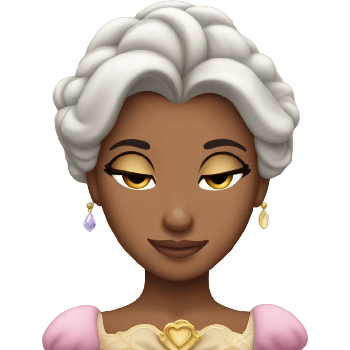 Sleeping brunette beauty princess Disney emoji