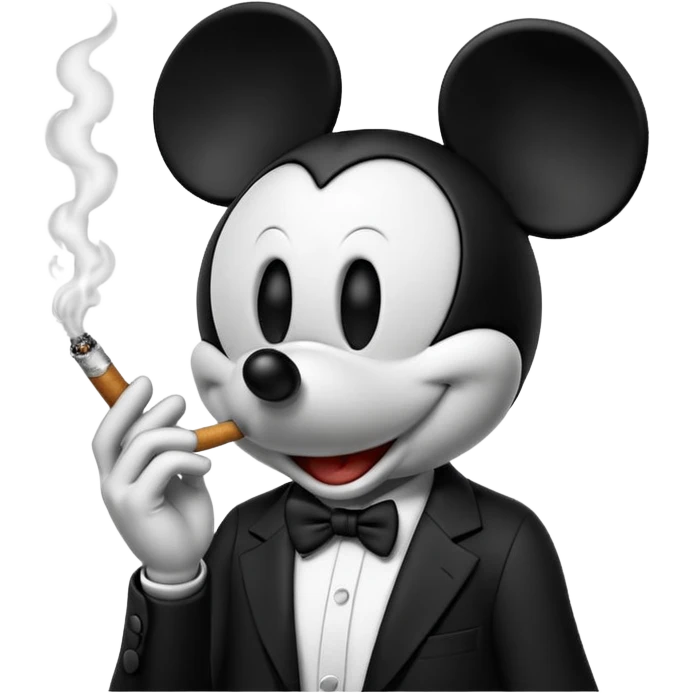 mickey mouse smoking emoji