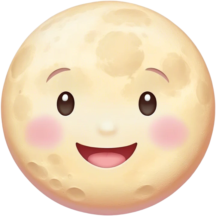 kawaii happy moon emoji