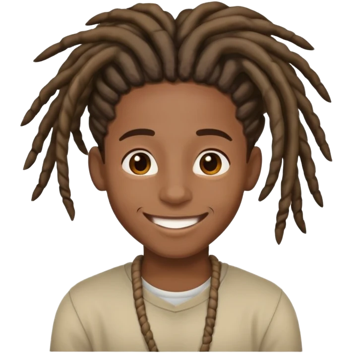 black boy dreads' emoji