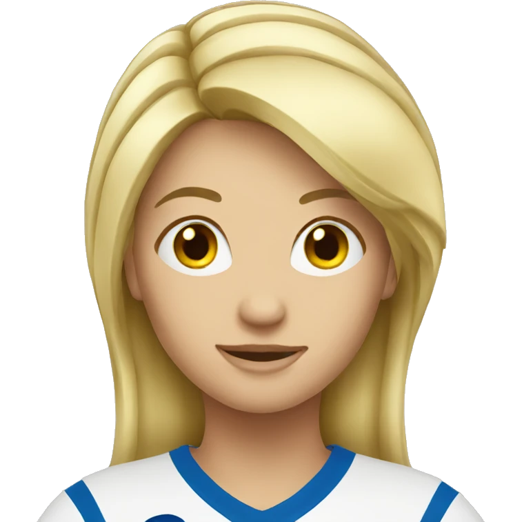 blond women with soccer  emoji
