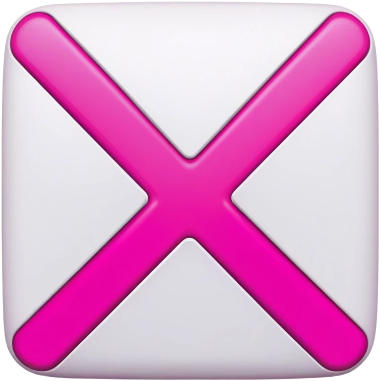 bright pink X mark, cancel symbol emoji