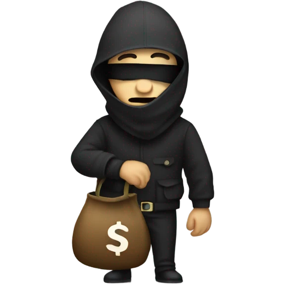A robber with a moneybag  emoji