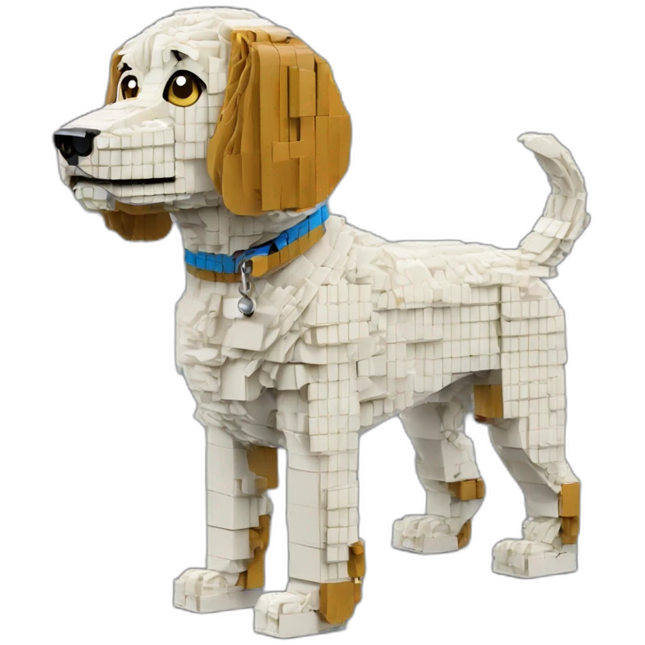 A dog made of legos emoji