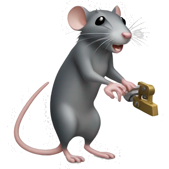 a rat pressing a lever emoji
