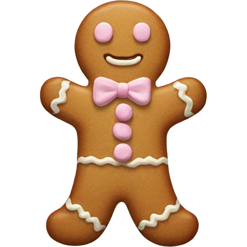 Pastel gingerbread man emoji