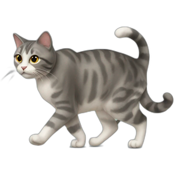cat walking away emoji