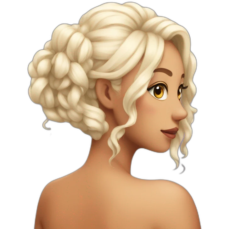 doja cat showing her back and face emoji
