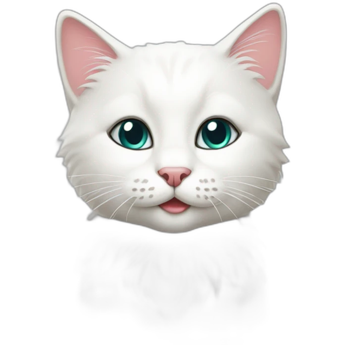 christmas white kitty emoji